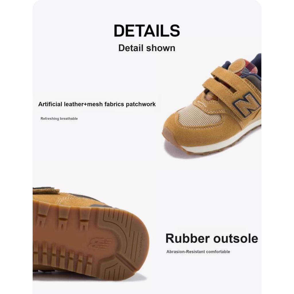 New Balance Nb 574 Wygodne Niskie Buty do Biegania Trampki Dziecięce Ciemnobrązowe YV574HMI