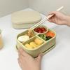 4 Fächer Mikrowellengeeignete Silikon-Lunchbox 750ml Lebensmittelaufbewahrungsbehälter Unterteilte Lunchbox Picknick
