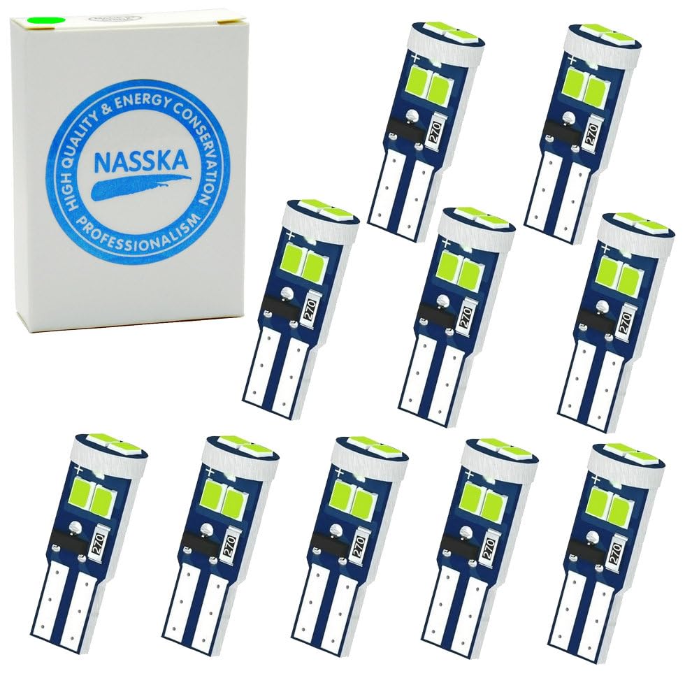 NASSKA T5 74 73 2723 2721 W3W LED Bulb Gauge зелёный