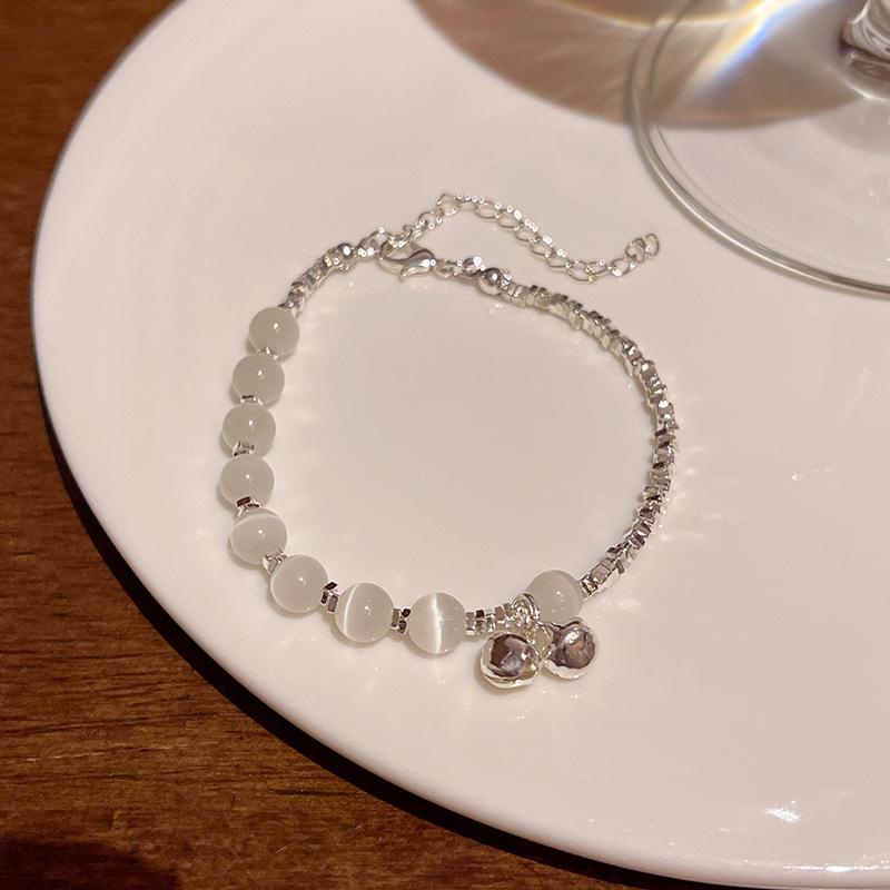 

K-pop Y2k Серебристый Цвет Бант Жемчужный Браслет для Женщин Девушек Корейский Милый Опаловая Цепочка Браслет Вечеринка Ювелирные Аксессуары Подарок