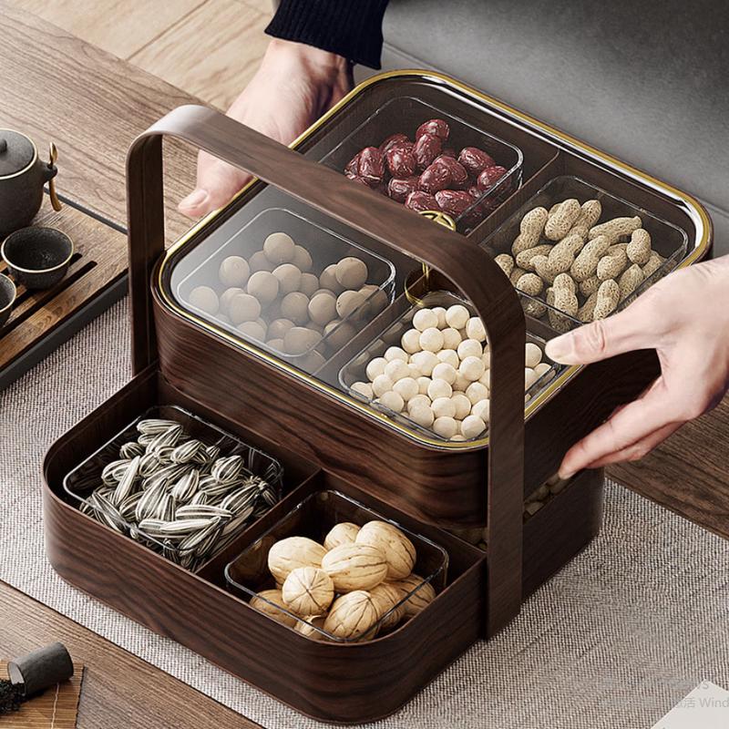 New Chinese Style Imitation Wood Dried Fruit Tray