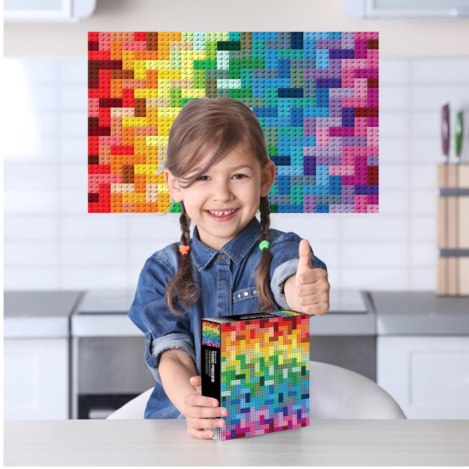 

Красочный бумажный пазл из 1500 деталей с абстрактным дизайном, идеально подходящий для домашнего декора, настенной экспозиции и подарка One Size