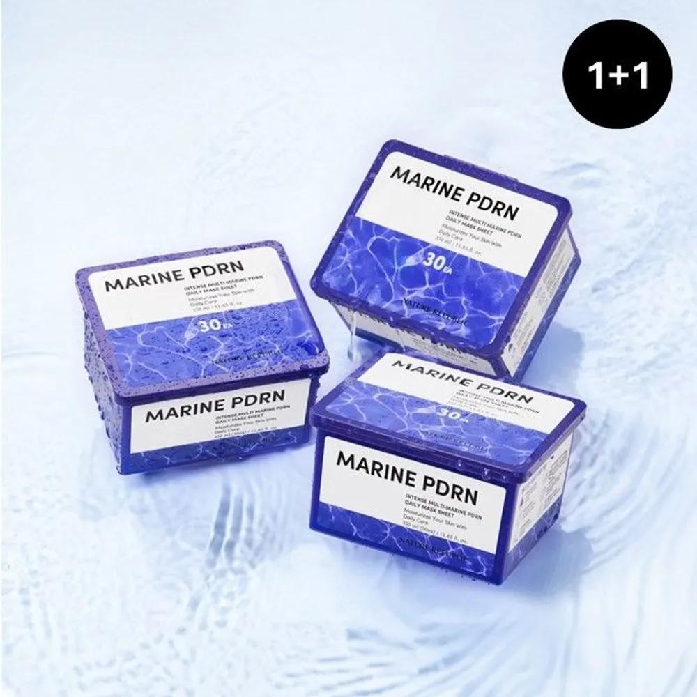 

1+1 Выдвижной Увлажнение и Укрепление 1 День 1 Упаковка Nature Republic Интенсивная Мульти PDRN Ежедневная Маска-Патч 60 Листов Всего 350 мл