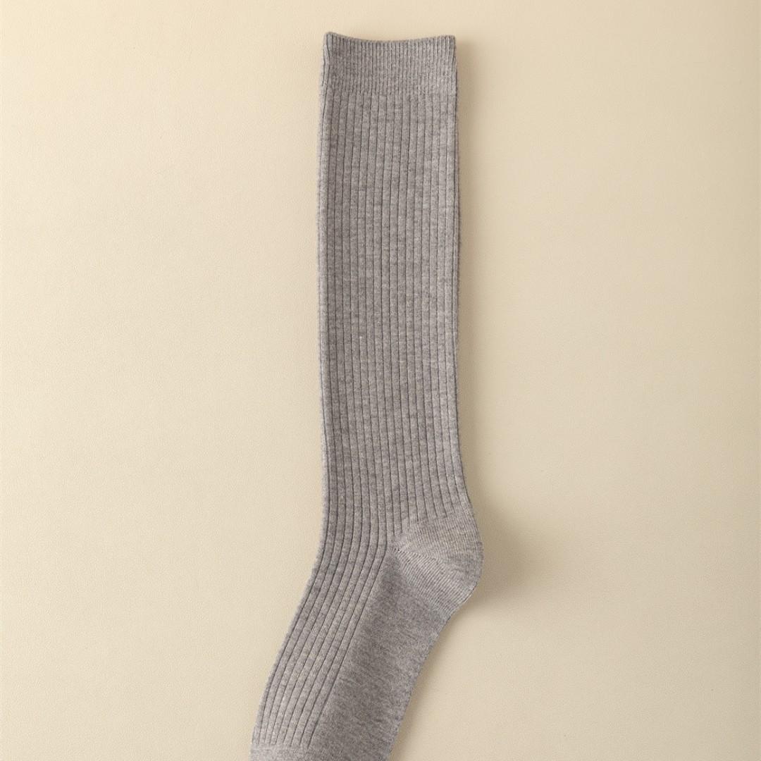 

Кашемировые шерстяные телячьи носки цвета Майяра, теплые и морозостойкие, с микропрессованием, женские носки, красивые носки для ног One Size светло-серый