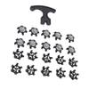 20PCS Replacement Shoe Cleats and 1 Removal Spanner Non Slip Shoe Spikes for Outdoor Use Black