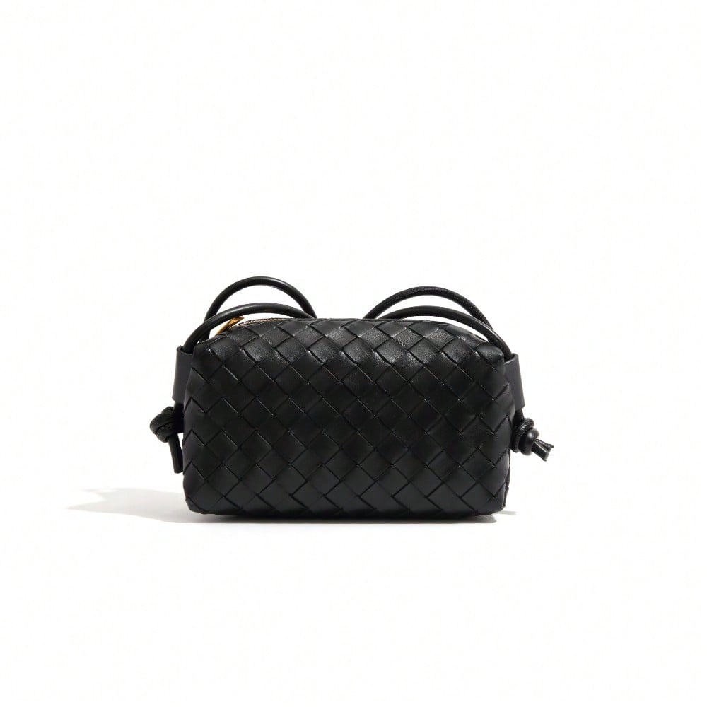 MTMA Geponst Geweven Kleine Vierkante Tas, Schouder Crossbody Dames Lichtgewicht Dames Tas black veelkleurig