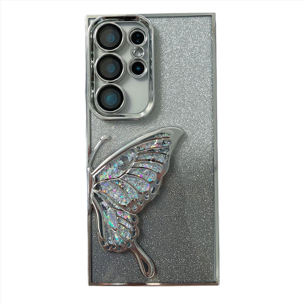 Quicksand Butterfly Suitable for Samsung S24 Ultra Gradient Glitter Powder Mobile Case S24 Luxury S24plus Protective Case Trendy