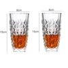 330ml/380ml Diamond Carved Wine Glass Luxury Cocktail Whiskey Glasses 2pcs Elegant Transparent Cold Drink Cup Exquisite Gifts