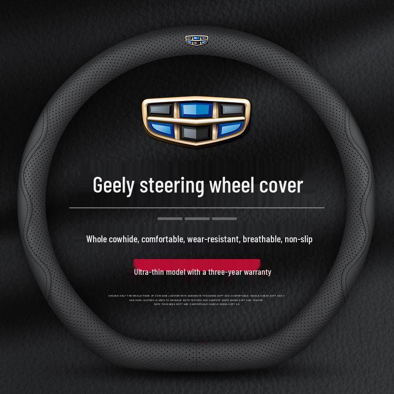 Universal Steering Wheel Cover for Geely Vision X3, X6, Xingyue L, Emgrand S, GSGL, Binyue, Boyue X, Binrui - All-Season Fit