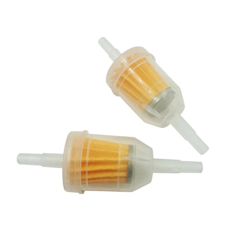 Universal Motorcycle Fuel Filter 6mm Corrosion Resistant Plastic Construction Tool Free Installation Fits Multiple Bike Models