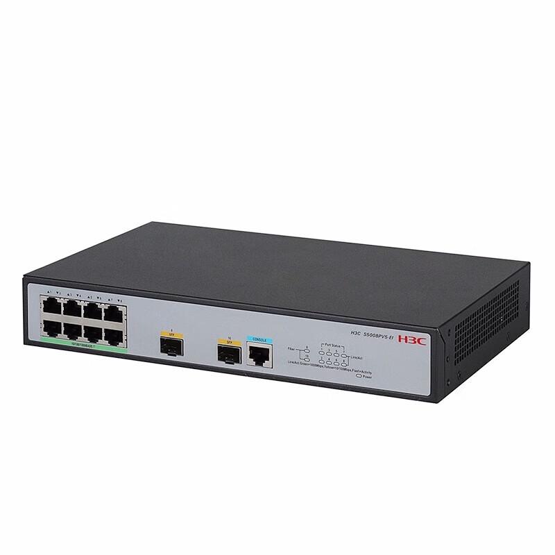 H3C S5008PV6-EI-HPWR 8-Port Gigabit PoE Switch