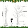 24 LED Easter tree, birch tree adjustable branches 3AA and USB power supply, bedroom decorative tree light 60cm