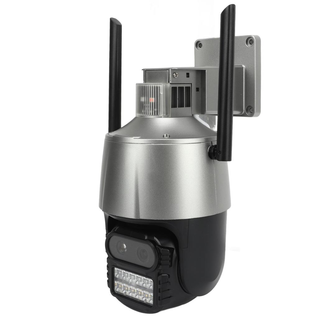 Câmera de Segurança Externa de Lente Dupla HD 360 graus Rotativa à Prova d'água AI Inteligente 2MP Vigilância