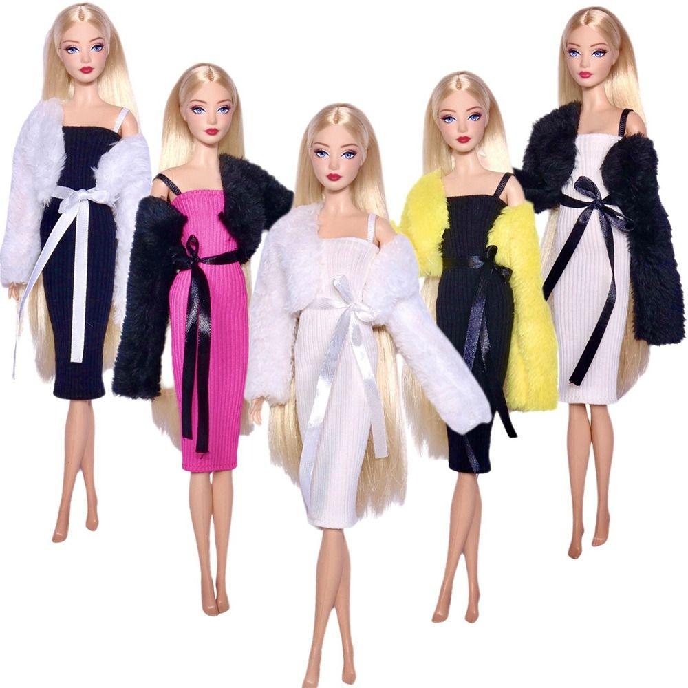 

DIY Accessories Doll Elegant Dresses Casual Wears Plush Coat for 1/6 BJD 11.5 Dolls 10