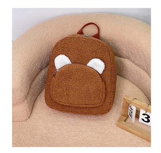 

Плюшевый рюкзак женская сумка осень и зима новый милый рюкзак с медвежьими ушками для девочек сумка для родителей и детей