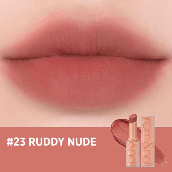 

Rom&nd Zero MATTE LIPSTICK, Стойкая, Макияж, Kbeauty, Корейская косметика, пробник #23 Ruddy Nude