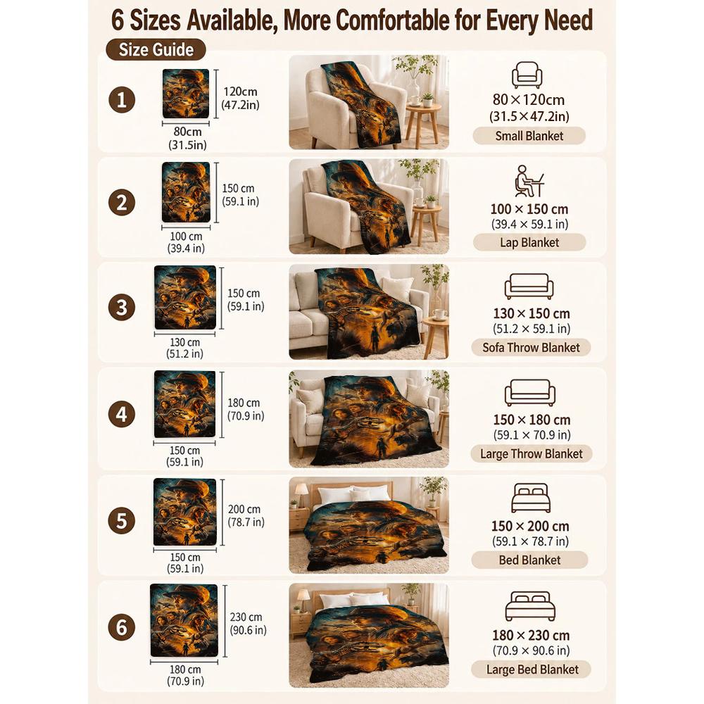 Jurassic World Dominion Theme Printed Blanket Skinfriendly Soft Fleece Blanket For Outdoor Travel Home Party Decor Holiday Gift