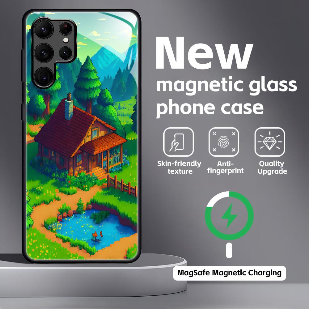 Classic game Stardew Valley  Phone Case For Samsung S26 S25 S24 S23 S22 S21 Plus Ultra Note20 Glass Magnetic Case Galaxy S26