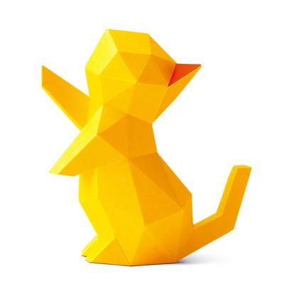 ORIGAMIPLANET 3D Origami Craft Kit - Starpaw Kitten, Cat Paper Sculpture Home Decor Art Piece Paper Decoration, 3D Paper Art Handmade Interior