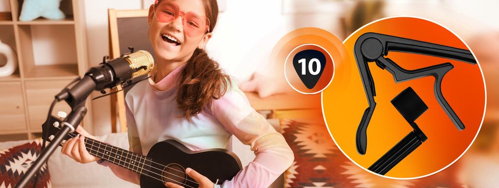 MusicMate MM-A80 UkulelePack Conjunto de Acessórios para Ukulele