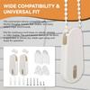 2 Sets White No Drill Curtain Drawstring Tightener Fixed Handle Roller Suitable For Blinds Pull Rope Home Decoration