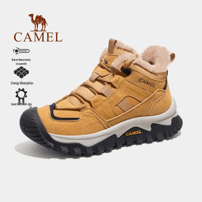CAMEL Men s Winter Plush Warm Casual Anti-slip Hiking Snow Boots 43