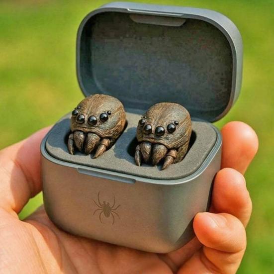 Cute Animal Shaped Bluetooth-compatible Earbuds 3D Frog Eagle Zebra Wolf Lion Animal Wireless Earbuds with Charging Case for Teens Adults