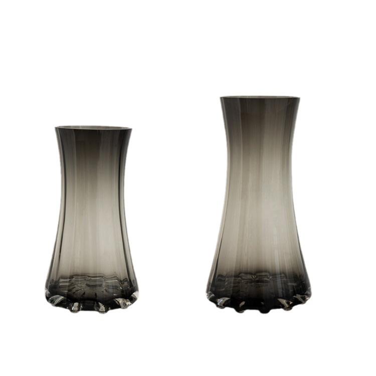 Gold-Painted Transparent Glass Vase for Fresh or Dried Flowers - Nordic Style Flower Arrangement Ornament