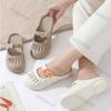 Zapatos de Playa Transpirables con Suela Blanda 2025 Verano Nuevos Sandalias Casuales con Puntera de EVA para Mujer al Aire Libre Antideslizantes Lindas Pantuflas para el Hogar
