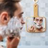 Hand MirrorNatural Bamboo Handheld Mirror with Handle SingleSided Portable Travel Vanity Mirror for Men Women 6.9 W X 9.9 L
