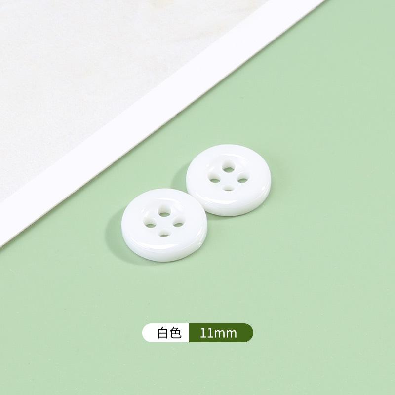 White Shirt Buttons Men'S And Women'S Clothes Shirt High-End Ceramic Buttons Versatile Round Black High-End Button Accessories