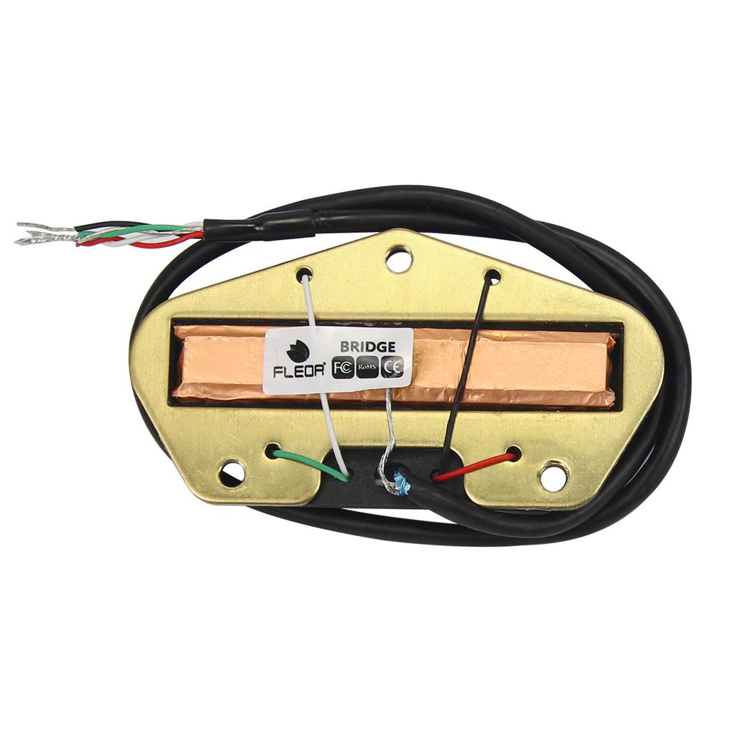 FLEOR Alnico V Dual Rails Pickup Guitar Humbucker Bridge Pickup fit for TL Guitar,6K/9K/12K Option