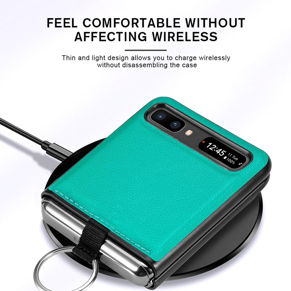 Drop Protection Finger Ring Leather Case For Samsung Galaxy Z Flip 3 Flip4 Flip 4 Flip3 5g Matte Cover For Samsung Z Flip3 Cases