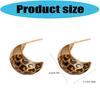 Curved Leopard Print Alloy Earrings Irregular Modern Design 8g Lightweight Ear Jewelry For Everyday Elegances