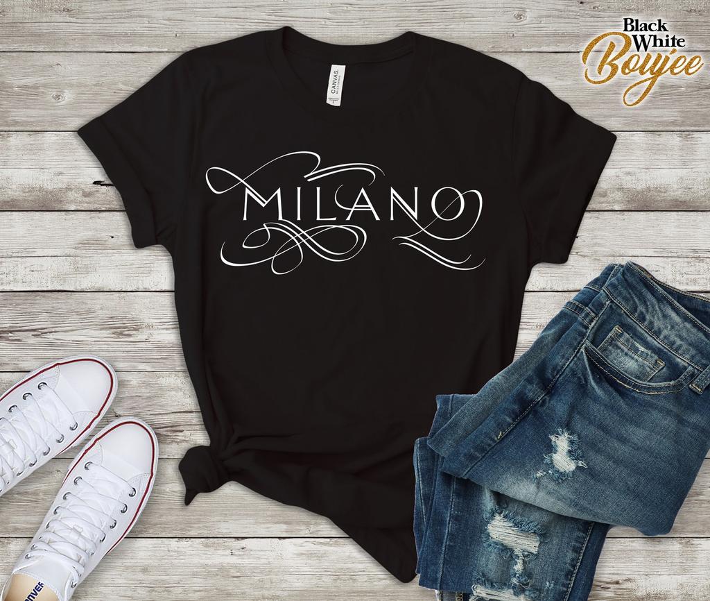 Milan Milano Shirt, Italian Trendy T-shirt, Italy Cute Shirt, Stylish Italy Main Cities Fashion T-Shirt, Traveling, Vacation in Italy Outfit