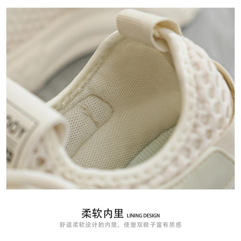 Korean Style Women Breathable Hollow Out Mesh Thick Sole Casual Sports Sneakers