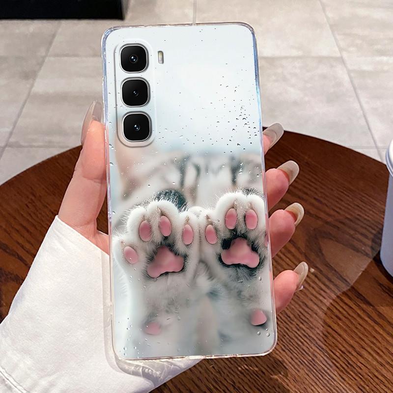For Infinix Hot 60 Pro Plus 60i Cute Cartoon Luxury Dragon Cool Boys Girls Phone Cover Transparent Clear Soft Silicone TPU Case