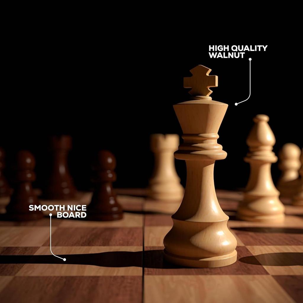 12 Inches Wooden Handcrafted Magnetic Chessboard Set|Tournament-Style Chess Set with Premium Build,Magnetic Pieces|Chess Board for Kids & Adults