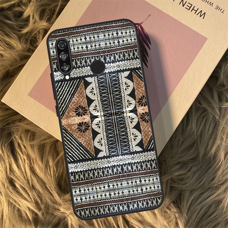 

Fijian Masi Tapa For Huawei Nova 3i 7i 8i 11i 12i 9 10 SE Y60 Y61 Y70 Y72 Y73 Y90 Y91 P20 P30 P40 Lite Case Nova 11 Pro
