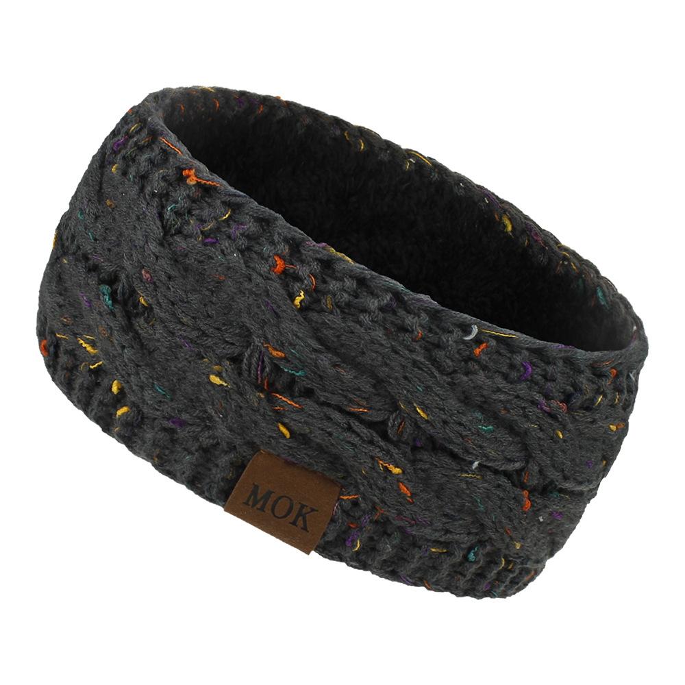 

Осенне-зимняя женская спортивная повязка на голову с пушистыми нитками, вязаная повязка на голову, наушники