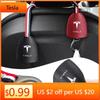 Car Sticker Tesla Car Seat Back Hook Holder Hanger Organizer Accessories For Teslas Model 3 Model S X Y Style Roadster Invader C