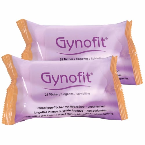 

Gynofit Delicate Zone Wipes, Unscented, 25 sheets x 2 packs