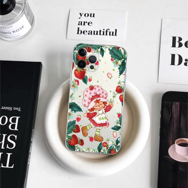Strawberry Shortcake Phone Case For iPhone 16 15 14 11 12 13 Mini Pro XS Max Cover 6 7 8 Plus X Funda Shell