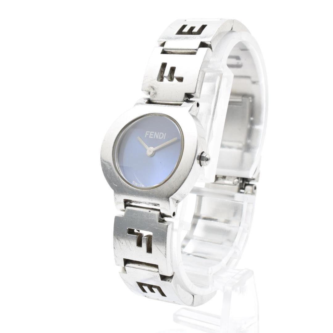 Used Operation FENDI Women s Watch Light Blue Dial Zucca