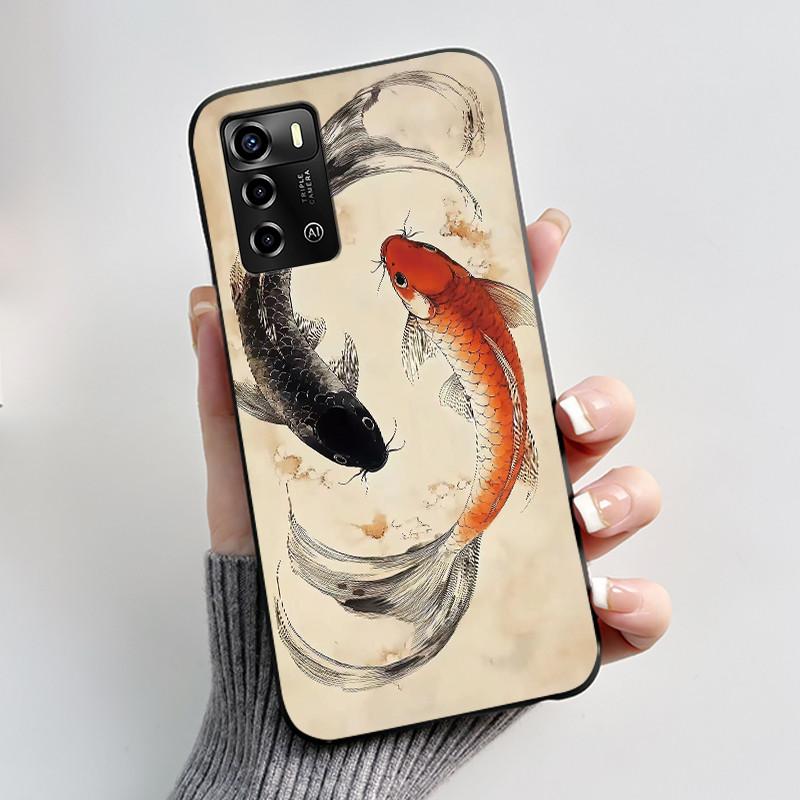 Casing For ZTE Blade V40 Vita 8045/A72 4G Case Luxury Dragon Cute Cool Boys Girls Black Matte Soft TPU Silicone Shell Back Cover