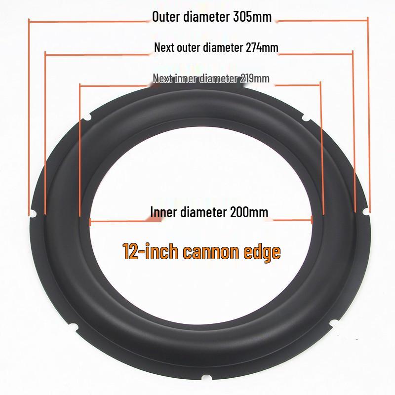 Rubber Edge Subwoofer & Mid-range Speaker: 6.5", 8", 10", 12" Edge Repair & Folding Ring