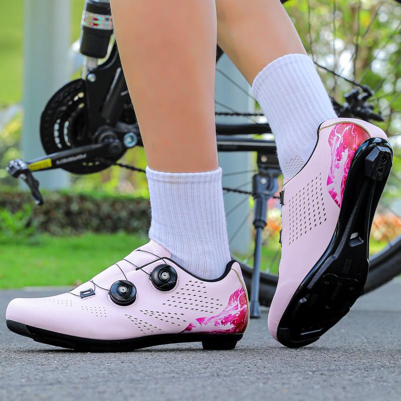 Road Bike Lock Shoes, Comfortable Cycling Shoes for Men and Women, Hard-Soled, Lightweight, Breathable, Mountain Bike Professional Cycling Shoes