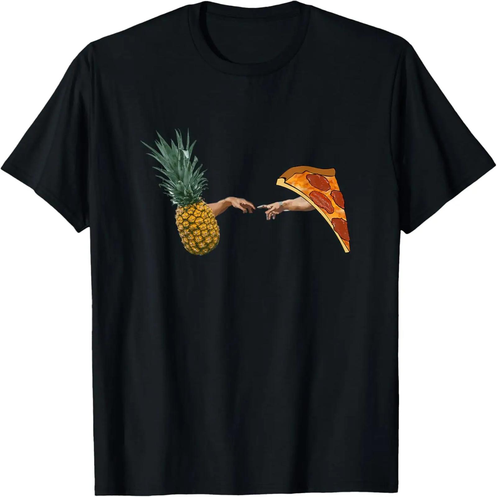 _Pineapple on Pizza Creation of a Masterpiece_ Funny Pizza T-Shirt S