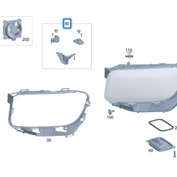 2478200303 & 2478200403 Benz GLB X247 Headlight Repair Kit
