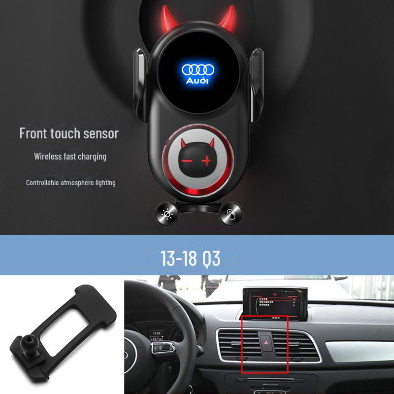Wireless Charging Car Holder for A6LA4Q5LQ3: Auto-Clamping and Navigation